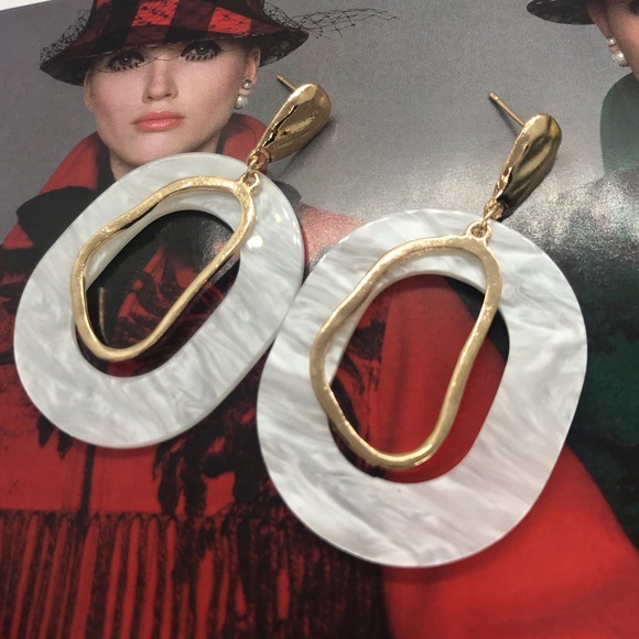 Big Acrylic Earrings - Picture 2 of 5